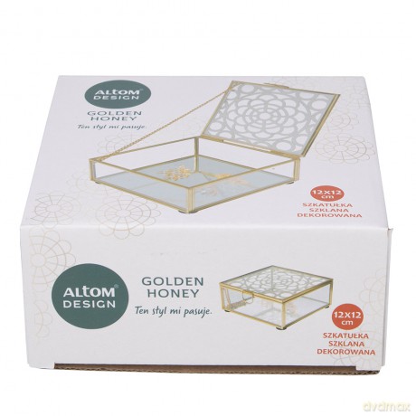 Golden Honey Szkatułka Szklana 12x12 cm