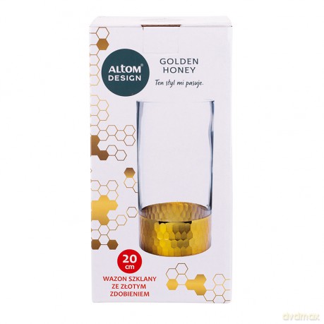 Golden Honey Wazon Szklany H-20 cm (Color Box)