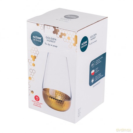 Golden Honey Wazon Szklany H-25 cm (Color Box)