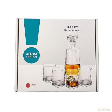 Harry Zestaw Do Whisky Karafka 0,75l + 4 Szklanki 280ml