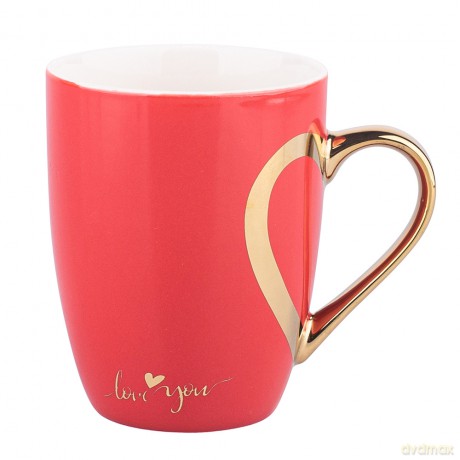 Heart Reflection Kubek Baryłka Ze Złotym Uchem Nbc 300 Ml Różowy