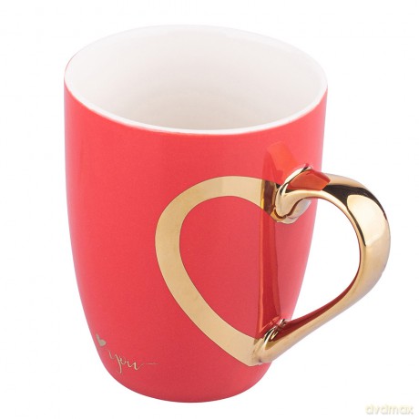 Heart Reflection Kubek Baryłka Ze Złotym Uchem Nbc 300 Ml Różowy