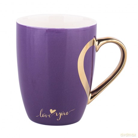 Heart Reflection Kubek Baryłka Ze Złotym Uchem Nbc 300 Ml Fioletowy