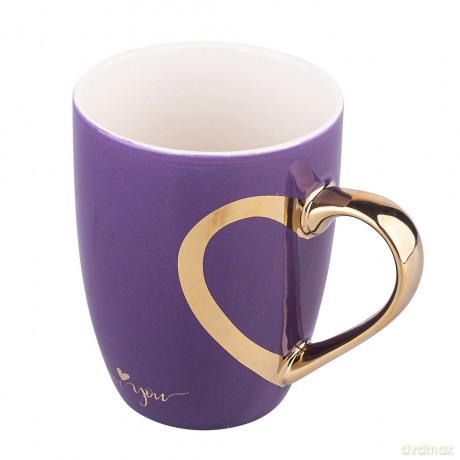 Heart Reflection Kubek Baryłka Ze Złotym Uchem Nbc 300 Ml Fioletowy
