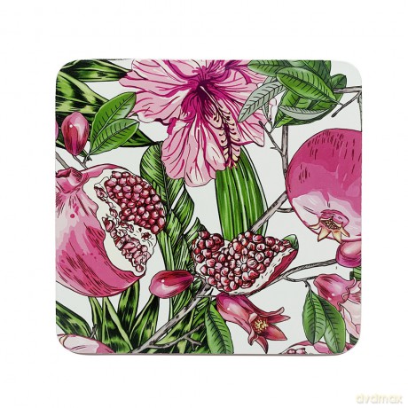Hibiskus Zestaw 4 Podstawek 10x10 cm Color Box