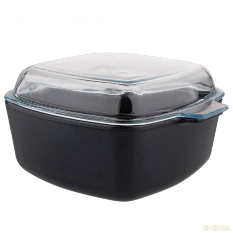 Impact Naczynie Żaroodporne z Powłoką Non-Stick I Pokrywą Kwadratowe 2,5 L 26x22x12 cm
