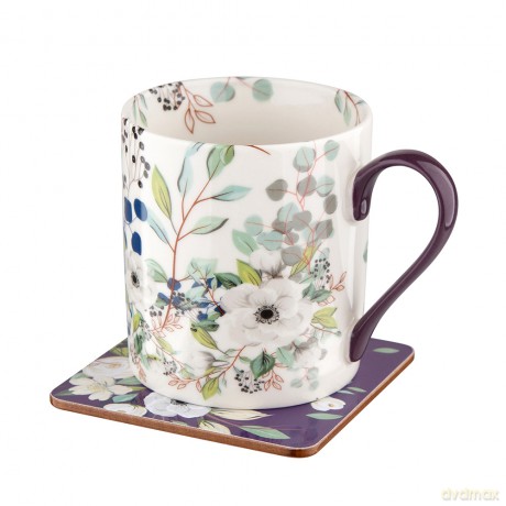Inez Kubek Prosty Nbc 350 Ml Z Podkładką Dek. B Gift Box
