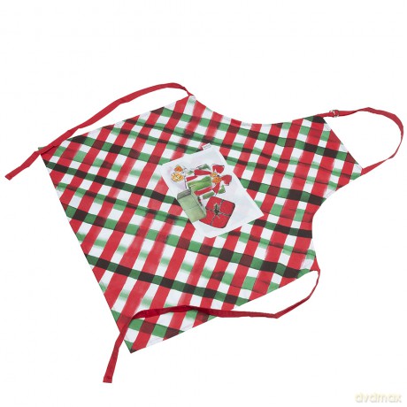 Klasyka Świąt Fartuch Kuchenny z Kieszonką 70x80 cm Bawełna 100%