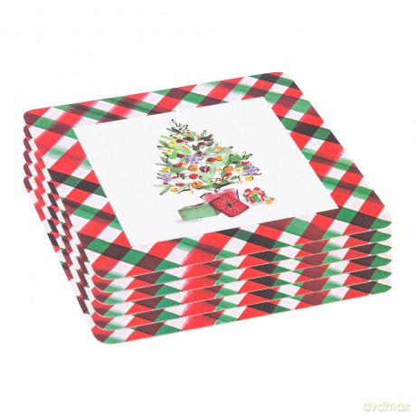 Klasyka Świąt Zestaw 6 Podkładek 10x10 cm