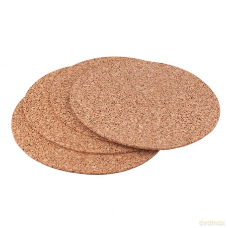 Komplet 4 Podkładek Okrągłych Śr.20cm Korek Naturalny