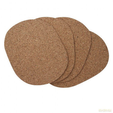 Komplet 4 Podkładek Owalnych 40x29cm Korek Naturalny