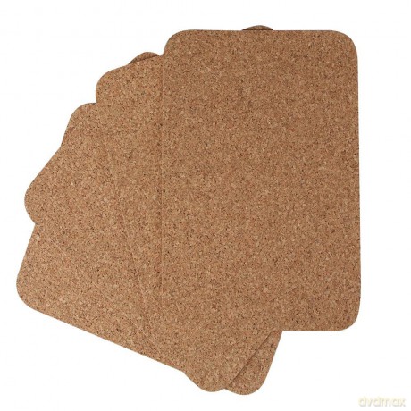 Komplet 4 Podkładek Prostokątnych 40x30cm Korek Naturalny