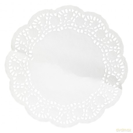 Komplet 48 Serwet Pod Ciasto Papierowych (24x Prostokątnych 19x30 cm, 24x Okrągłych Śr. 26,5 cm) Biały