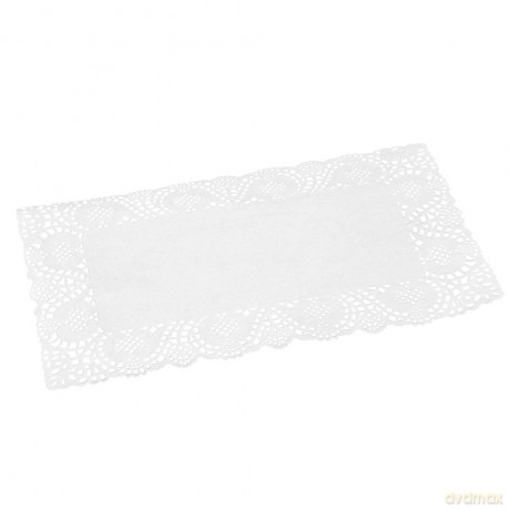 Komplet 48 Serwet Pod Ciasto Papierowych (24x Prostokątnych 19x30 cm, 24x Okrągłych Śr. 26,5 cm) Biały