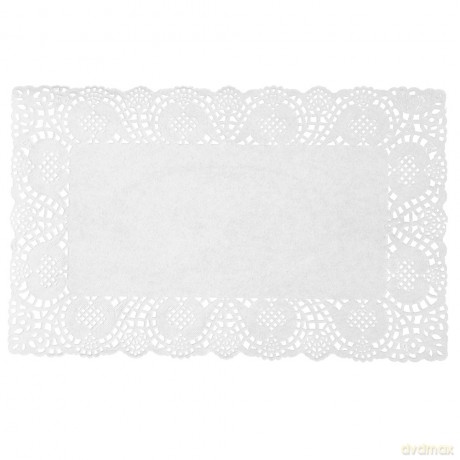 Komplet 48 Serwet Pod Ciasto Papierowych (24x Prostokątnych 19x30 cm, 24x Okrągłych Śr. 26,5 cm) Biały