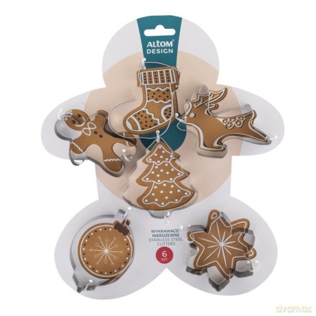 Komplet 6 Wykrawaczy Nierdzewnych Christmas Bakeshop