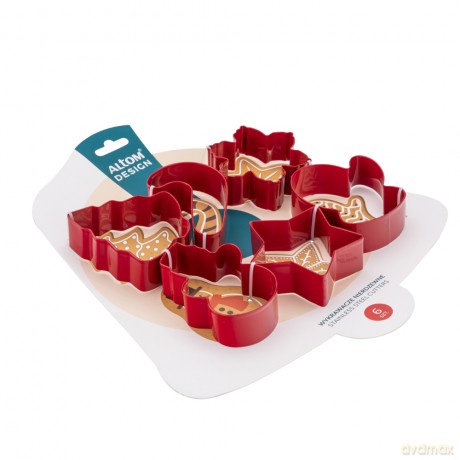 Komplet 6 Wykrawaczy Nierdzewnych Christmas Cookies