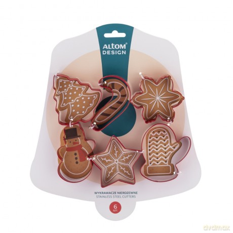 Komplet 6 Wykrawaczy Nierdzewnych Christmas Cookies