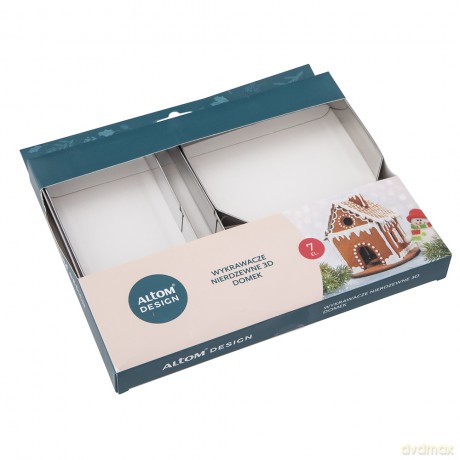 Komplet 7 Wykrawaczy Nierdzewnych 3d Domek