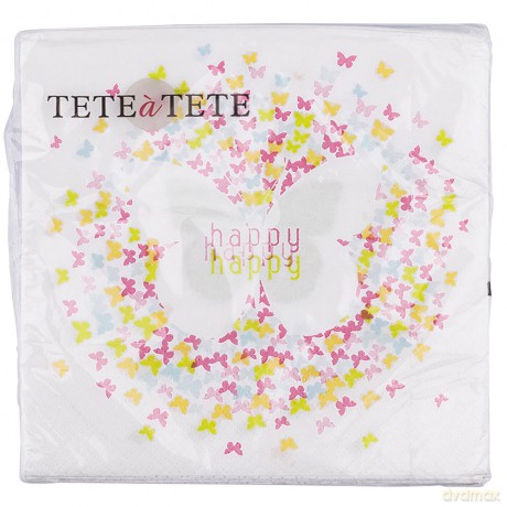 Komplet 20 Serwetek Papierowych 33x33cm Motyle (Tl201200) R