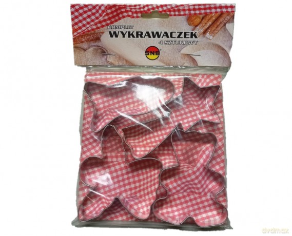 Komplet 4 Wykrawaczy Do Ciastek Małych Sezon Zimowy Mix Wzorów (162-76/5)