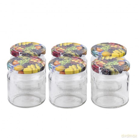 Komplet 6 Słoików To-200 + Zakrętka Nadruk Fi 66 4z