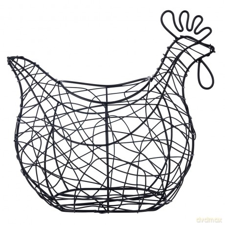 Koszyk Metalowy Kurka 23x15x21,5 cm Kol. Czarny