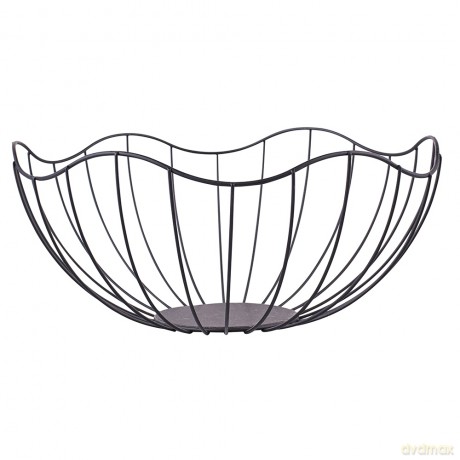 Koszyk Metalowy Kwiat 28x12 cm Czarny