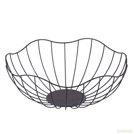 Koszyk Metalowy Kwiat 28x12 cm Czarny