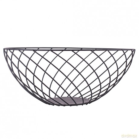 Koszyk Metalowy Skręcony 28x12 cm Czarny
