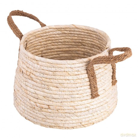Koszyki Słomkowe Plecione Komplet 2 Szt. 26x33x24 cm 21x26x17,5 cm