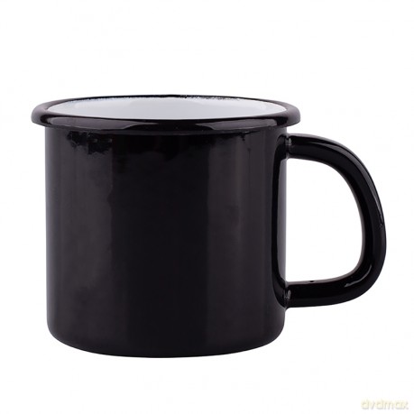 Kubek Emaliowany 0,3l Śr.8cm Wys.8cm Czarny