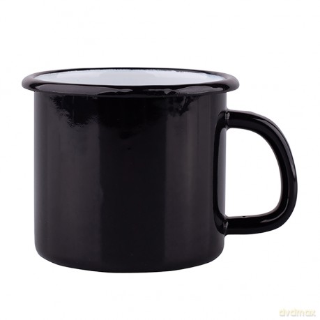 Kubek Emaliowany 0,45l Śr.9cm Wys.9cm Czarny