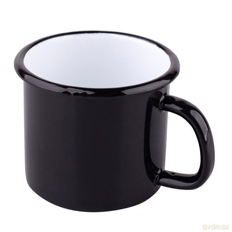 Kubek Emaliowany 0,45l Śr.9cm Wys.9cm Czarny