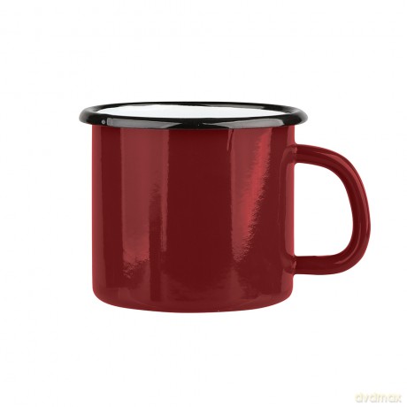 Kubek Emaliowany 0,45l Śr.9cm Wys.9cm Czerwień