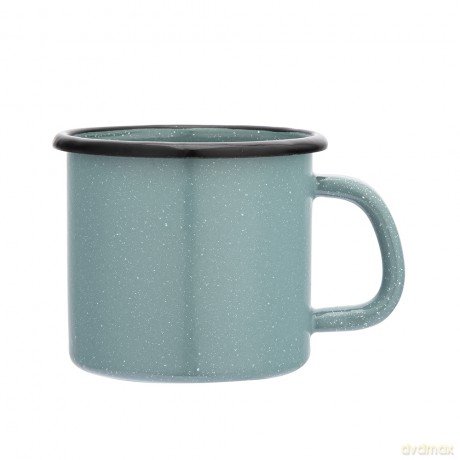 Kubek Emaliowany 0,45l Śr.9cm Wys.9cm Szałwiowy Nakrapiany