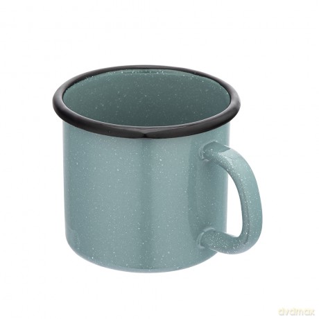 Kubek Emaliowany 0,45l Śr.9cm Wys.9cm Szałwiowy Nakrapiany