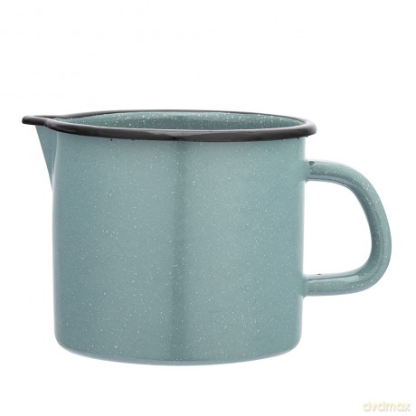 Kubek Emaliowany Z Dzióbkiem 1,15l Śr.12cm Wys.11,5cm Szałwiowy Nakrapiany