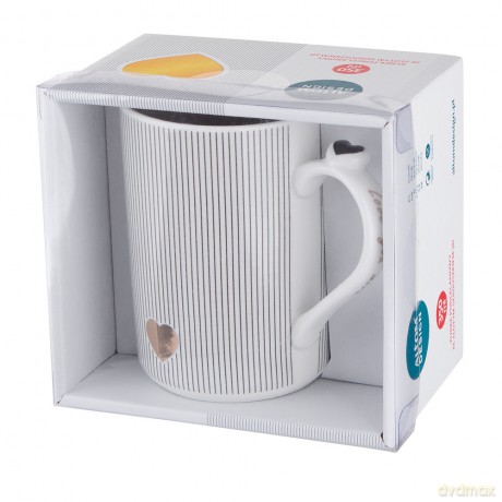 Kubek Prosty Z Wypukłym Serduszkiem Nbc 350 Ml Gift Box Z Pokrywą Pvc