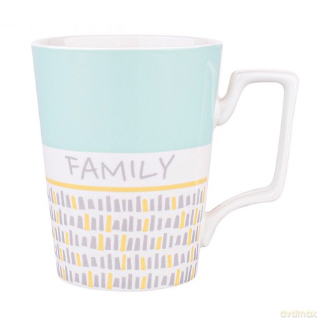 Kubek Stożek Wysoki Nbc 560 Ml Dek. Family Miętowy
