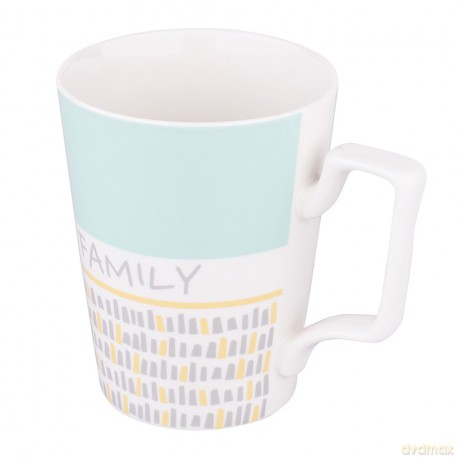 Kubek Stożek Wysoki Nbc 560 Ml Dek. Family Miętowy