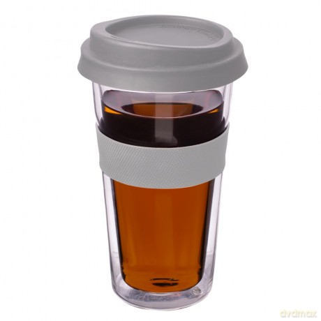 Kubek Termiczny Z Silikonową Pokrywką I Opaską 400ml