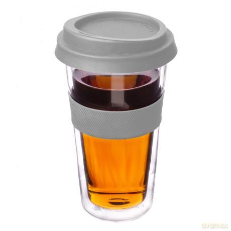 Kubek Termiczny Z Silikonową Pokrywką I Opaską 400ml