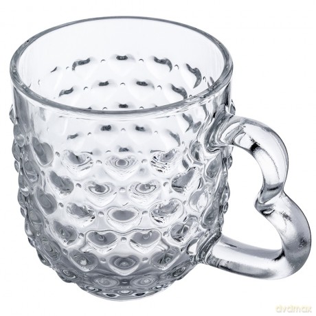 Kubek Z Uchem I Dekorem Serce 310ml