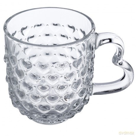 Kubek Z Uchem I Dekorem Serce 310ml