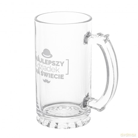 Kufel Szklany z Dekoracją Dzień Dziadka 500ml (Color Box)