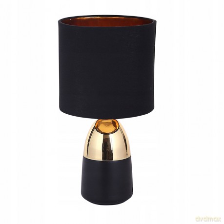Lampa Stołowa z Podstawą Metalową 16x31 cm Złota+Czarny