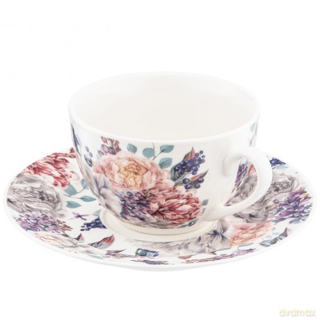 Liliowy Bez Filiżanka 260 Ml Ze Spodkiem 15 cm Nbc w Opasce