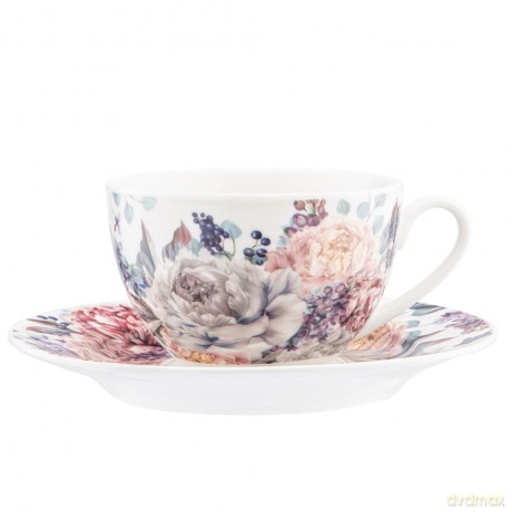 Liliowy Bez Filiżanka 260 Ml Ze Spodkiem 15 cm Nbc w Opasce