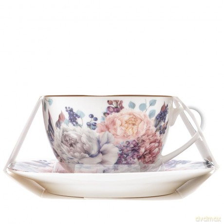 Liliowy Bez Filiżanka 260 Ml Ze Spodkiem 15 cm Nbc w Opasce